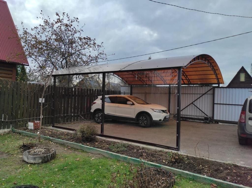 Прозрачные шторы ПВХ для навеса под автомобиль в Фурманове